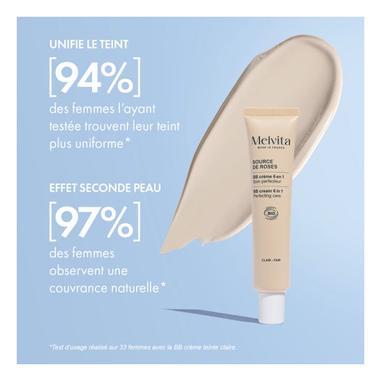 Melvita Source de Roses BB Crème Teinte Claire 40ml