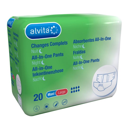 Alvita Fralda Noite Maxi L 20uds