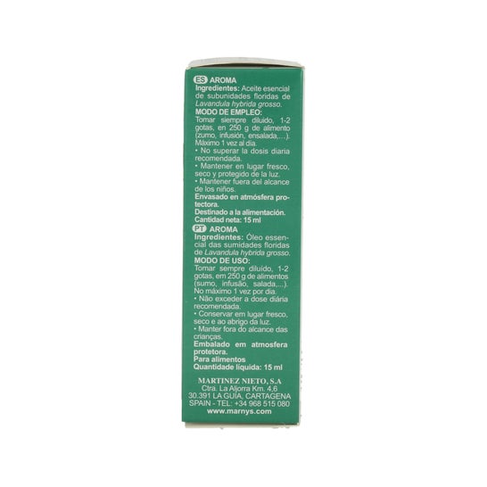 Marnys Huile Essentielle Alimentaire Lavandin 15ml