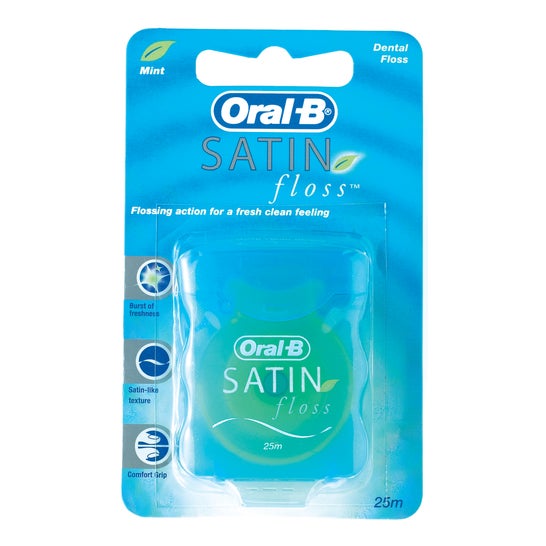 Oral B Satin Floss Fil Dentaire Menthe 25 M