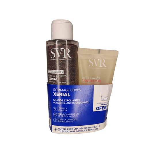 Svr Pack Xérial Exfoliante Corporal + Topialyse Aceite Limpiador