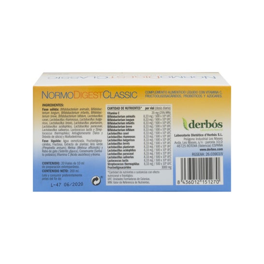 Derbos NormoDigest Classic 20 flacons