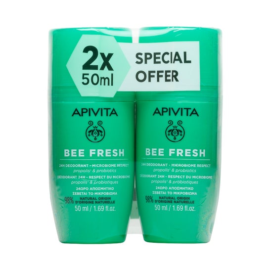 Apivita Bee Fresh Déodorant Roll-on 2x50 ml