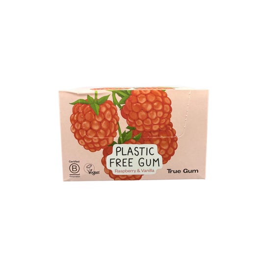 True Gum Chewing-gums Sans Sucre Framboise et Vanille 24x21 g
