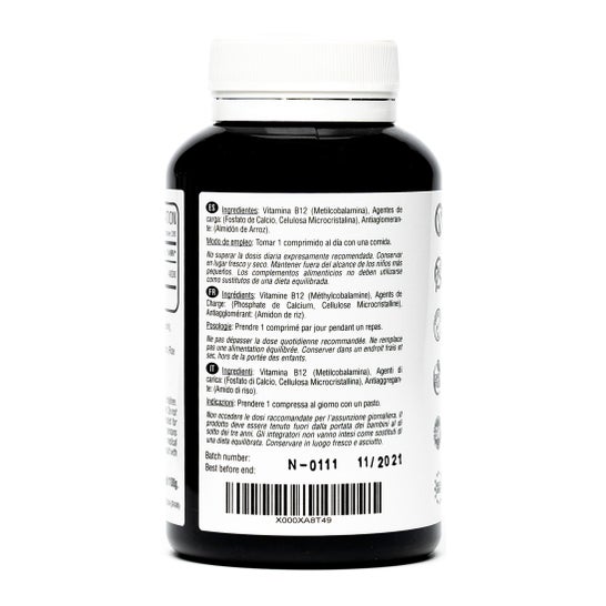 Hivital Foods Vitamine B12 Méthylcobalamine 1000 mcg 200 comprimés