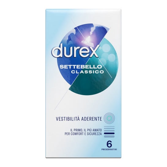 Durex Settebello Classico Vestibilità Aderente Preservativi 6 unità