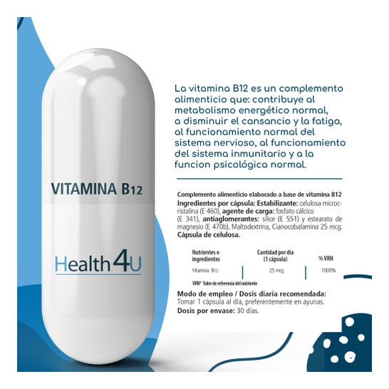 Health 4U Vitamine B12 500mg 30 Capsules