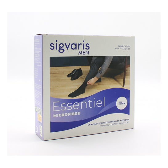 Sigvaris Men Essentiel Microfibre 2 Chaussette Marine ML 1 Paire