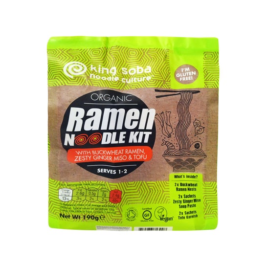 King Soba Organic Noodles Ramen Kit Blé Noir 190g
