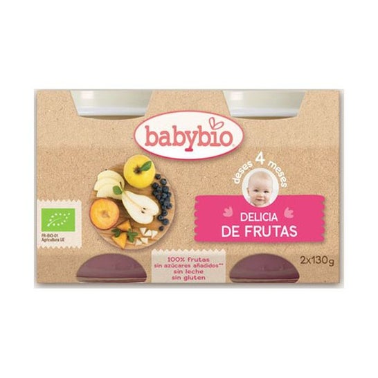 Babybio Pot de Délice aux fruits bio 2x130g