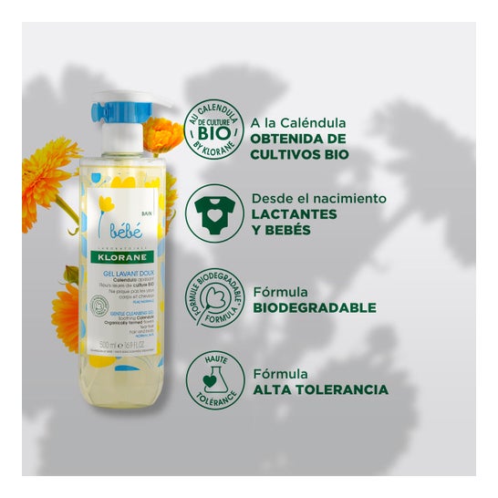 Klorane Bébé gel Lavant Doux 500ml