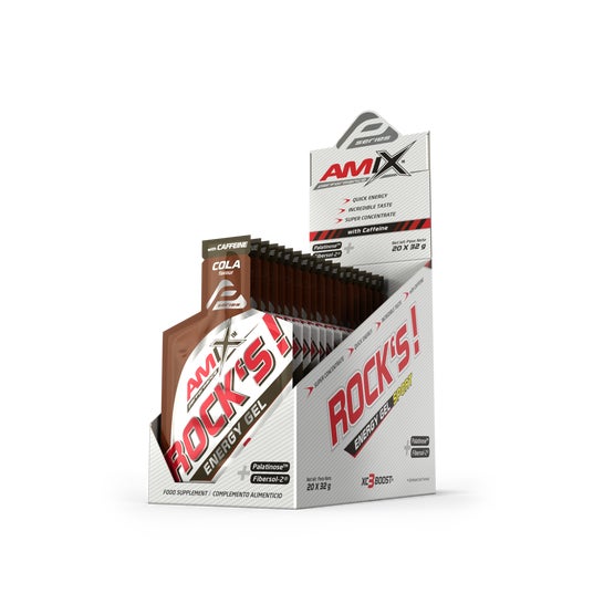 Amix Performance Rock's Gel Con Cafeína Cola 20x32g