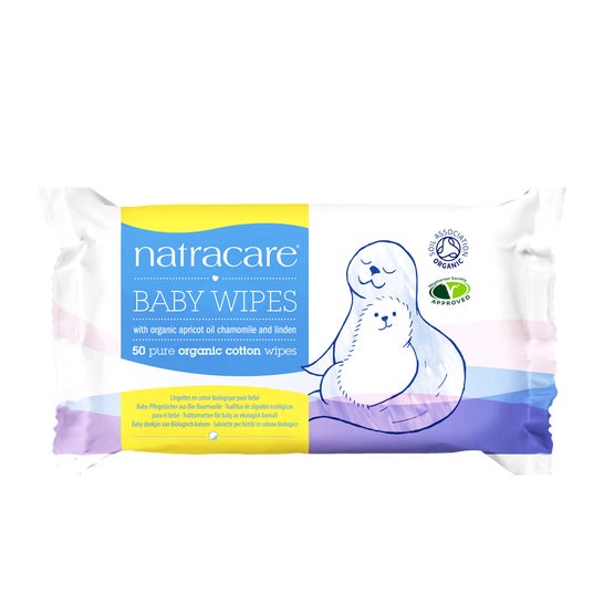 Natracare lingettes pour bébés en coton biologique 50 pcs