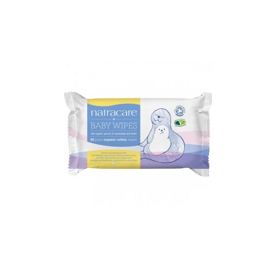 Natracare lingettes pour bébés en coton biologique 50 Unités