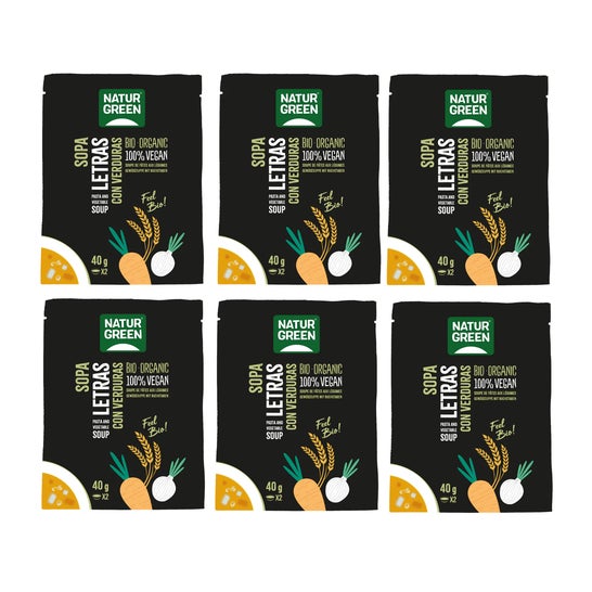 NaturGreen Pack Soupe de Mots aux Légumes Eco 6x40g