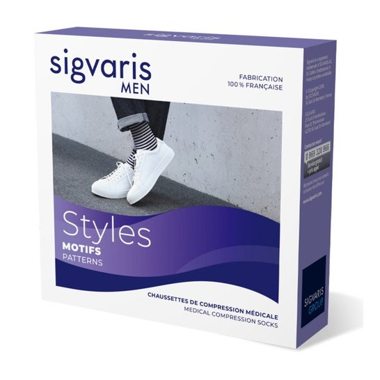 Chaussettes de Contention Styles Marinière Femme Sigvaris - Classe 2