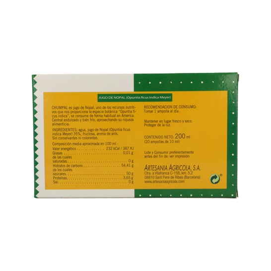 Plantis Chumpal Nopal Ampoules 20 Ampoules