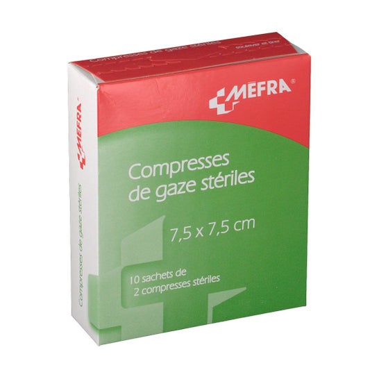 Mefra Compresa Gasa Estéril 7,5x7,5cm 2x10uds