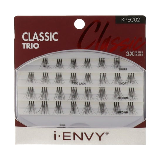 i-Envy Classic Trio Pack Medium Cils avec Colle 30 Unités