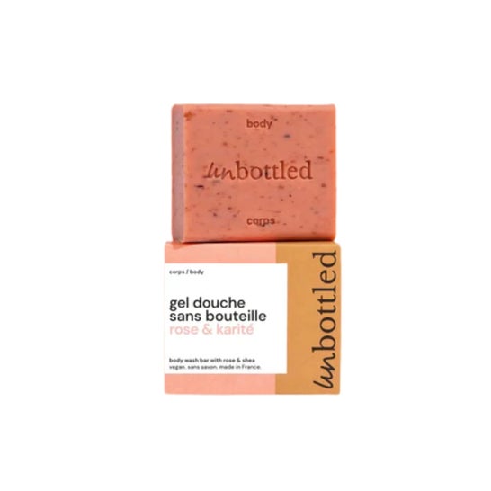 Unbottled Gel Douche Sans Bouteille Rose & Karité 110g