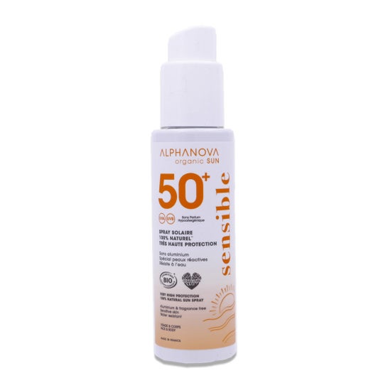 Alphanova Sun Spray Solaire SPF50 Sensitive Sans Parfum 100 g