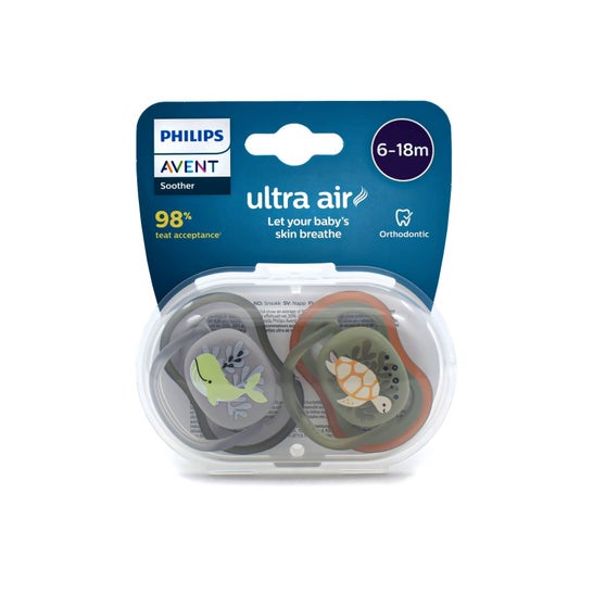 Philips Avent Ultra Air Sucette Scf085/04 6-18M 2uts
