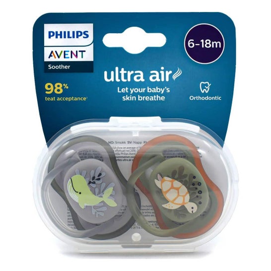 Philips Avent Ultra Air Sucette Scf085/04 6-18M 2uts