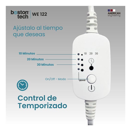 Boston Tech Lampe Infrarouge Compacte WE122 200 W Minuteur