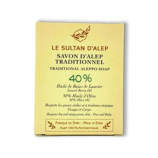 Le Sultan d'Alep Savon d'Alep 40% 190 g