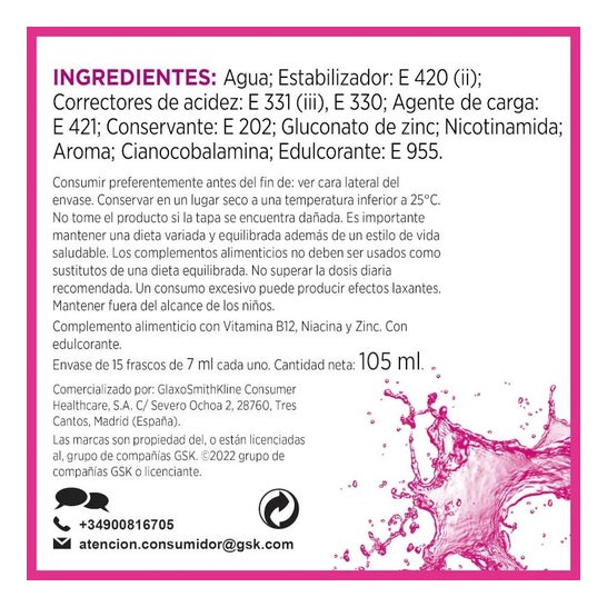 Multicentrum Énergie & Vitalité 50+ Framboise 15x7ml Multicentrum Énergie & Vitalité 50+ Framboise 15x7ml