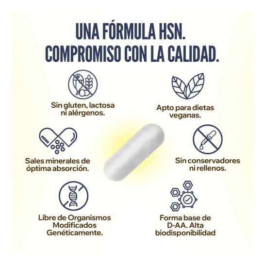 HSN D-AA Ácido D-Aspártico 1000mg Complex 120vcaps
