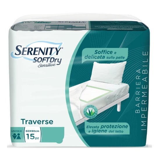 Serenity Trav Soft Dry Sensitive Housse Extra 60x90 15uts