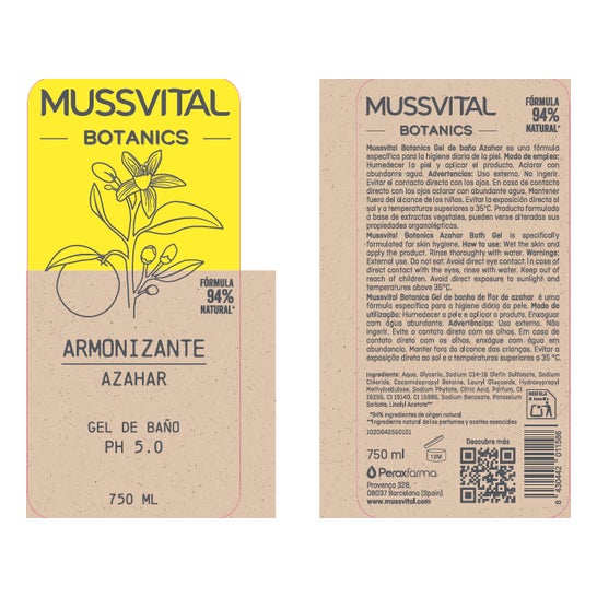 Mussvital Botanics Gel Fleur d'Oranger 750 ml