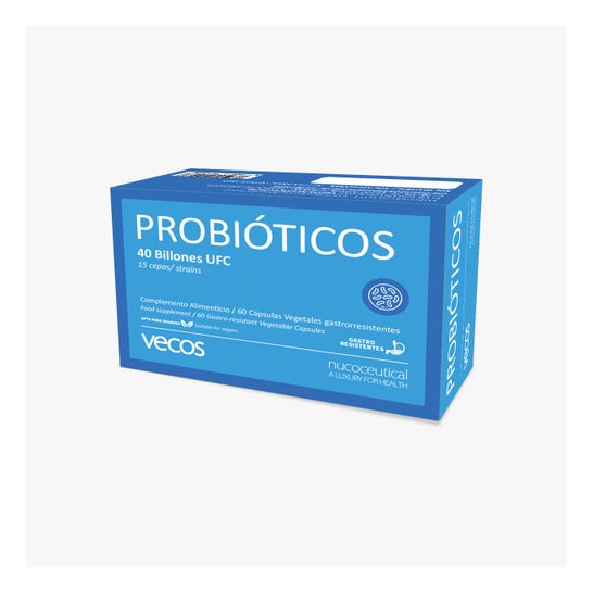Vecos Nucoceutical Probiotique 40 Milliards 15 Souches 60caps