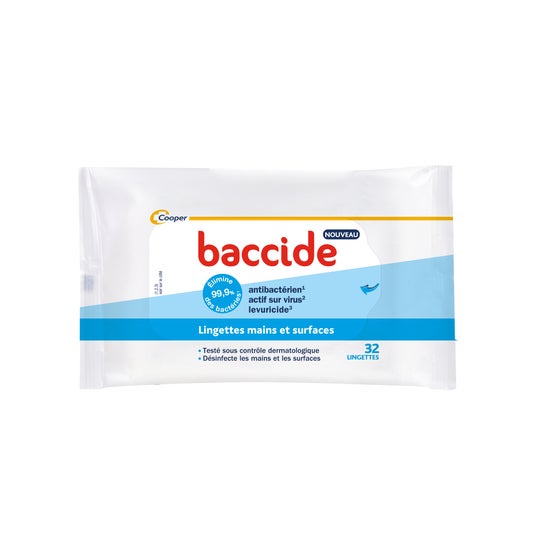 Baccide Lingettes Mains et Surfaces 32 Unités