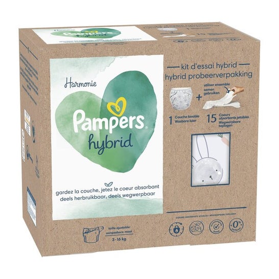 Pampers Couches Hybride Harmonie 15uts