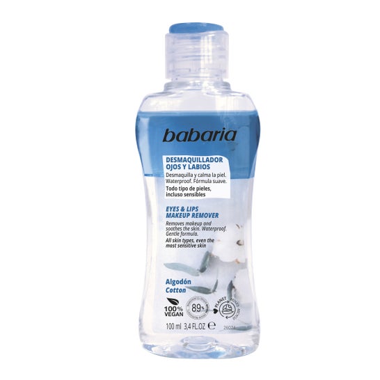 Babaria Démaquillant pour les yeux et les lèvres avec coton 100ml
