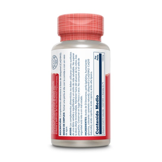 Solaray Ubiquinol Co-Q10 100mg 30 perles 30 perles