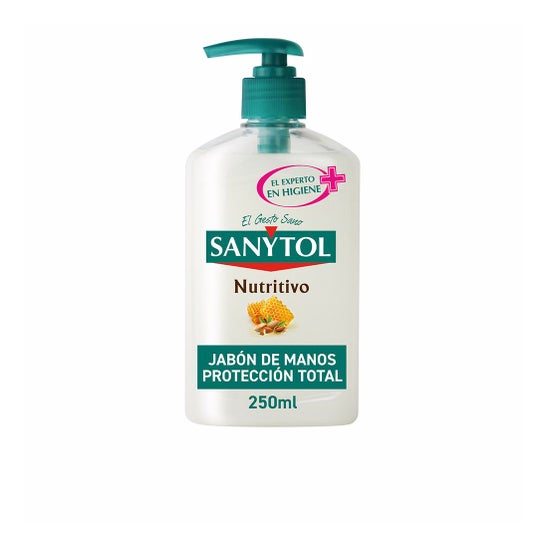 Distributeur de savon à mains antibactérien et nourrissant Sanytol 250ml