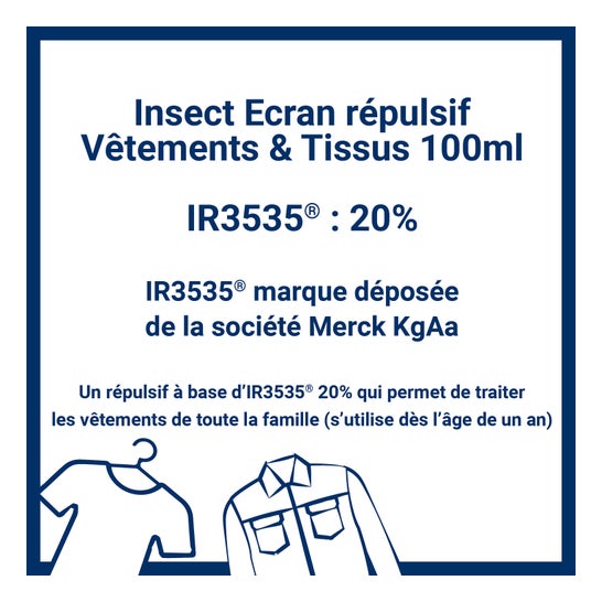 Insect Écran Spray Vêtements & Tissus 100ml