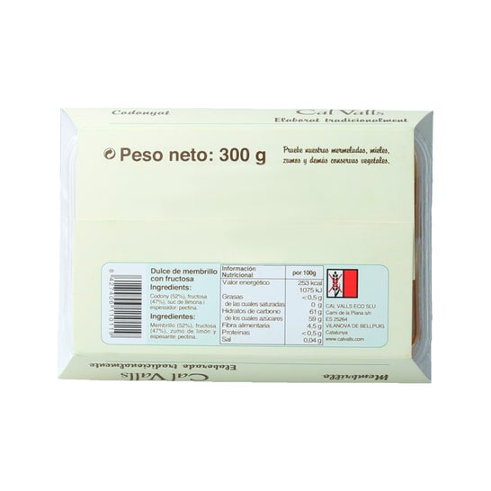 Cal Valls Coing sans sucre avec fructose Nat 300 g