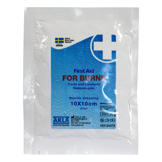 Akla First Aid For Burns Pansement Brûlures 10x10cm 1ut