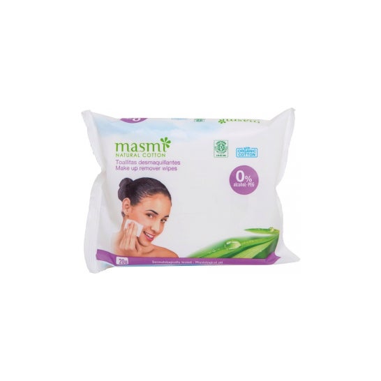 Masmi Make-up Remover Toilettes 0% Alcool 20 Unités