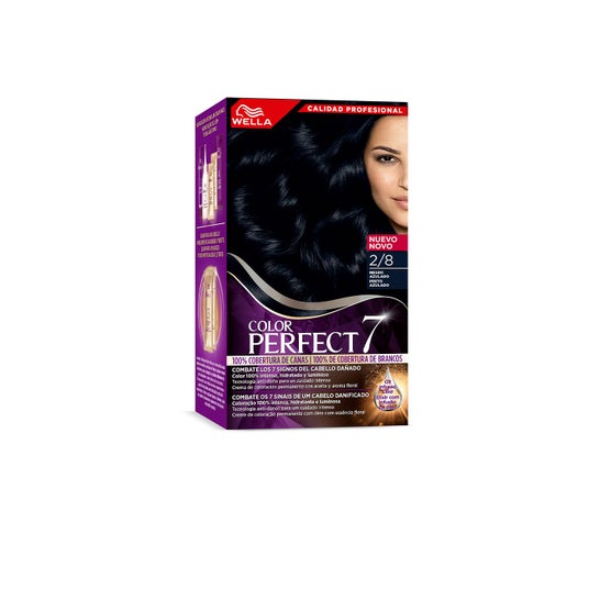 Wella Color Perfect 7 Kit 100% Cobertura de Canas 2/8 Negro Azulado