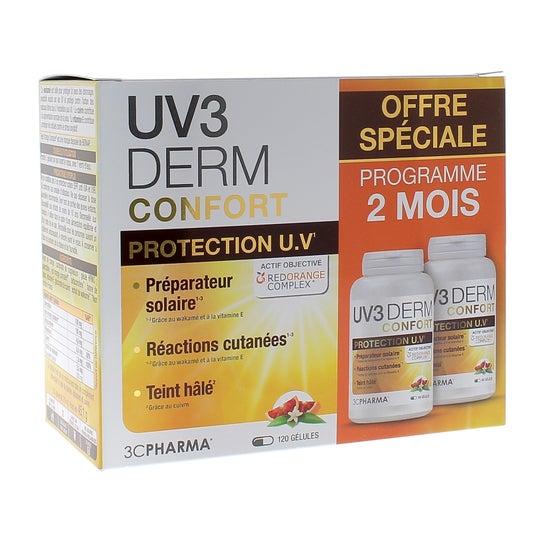 3C Pharma UV3 Derm Confort Protection U.V 2x60 Gélules