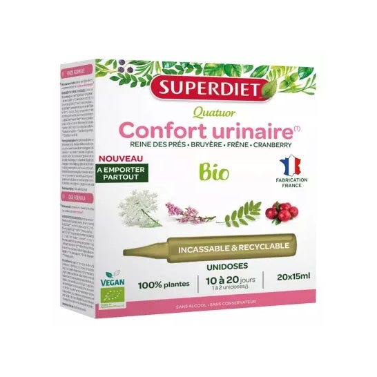 Super Diet Quatuor Confort Urinaire Bio 20 Ampoules