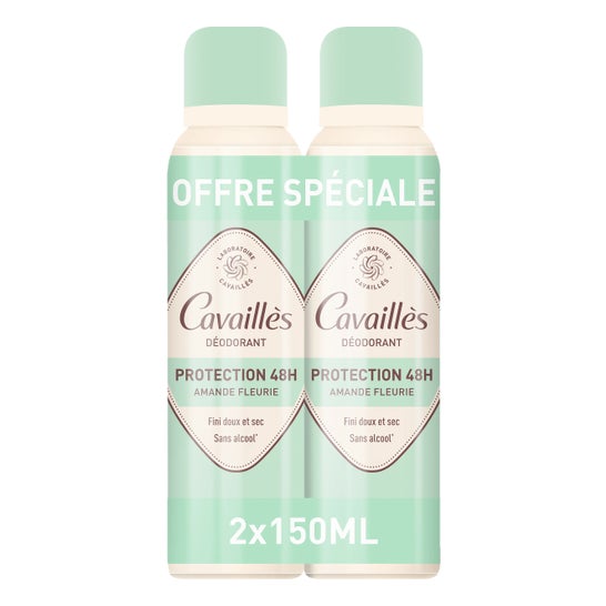 Cavaillès Déodorant Protection 48H Amande Fleurie Spray 2x150 ml