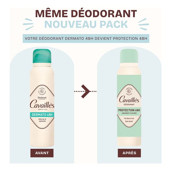 Cavaillès Déodorant Protection 48H Amande Fleurie Spray 2x150 ml