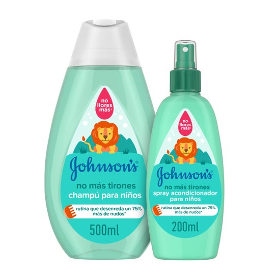 Shampooing et après-shampooing pour enfants No More Tugging de Johnson's Baby 500ml +200ml