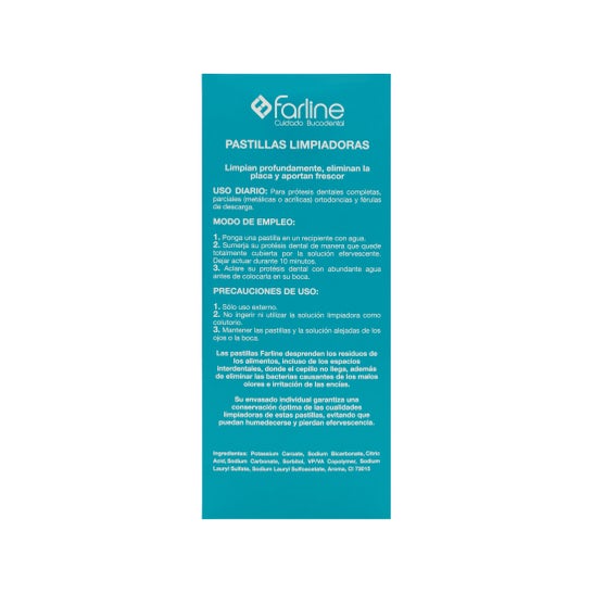Farline comprimés de nettoyage 96 comprimés